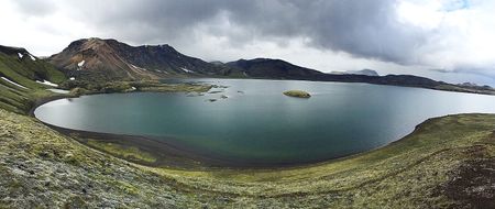 PANORÀMICA CARRETERA F208  QUE VA A LANDMANNALAUGAR – LLAC FROTASTADAVATN - CENTRE - ISLÀNDIA   
