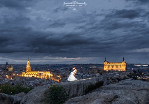 Artesano de la Luz - Postboda en Toledo desde la roca del Rey Moro
