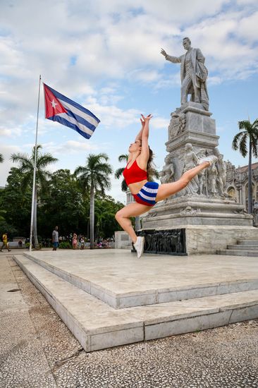 Ballerina expressing Cuban culture through dance and style