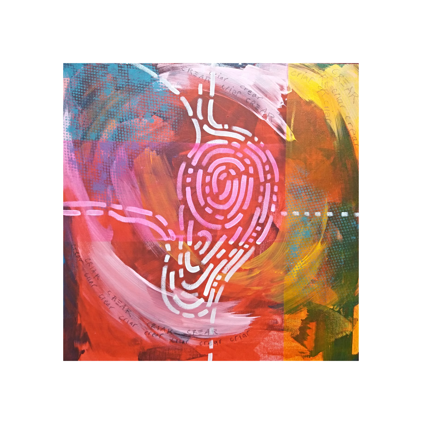 Origen. Serie “Crear-Criar” 30 x 30cm Acrílico sobre tabla.Obra original